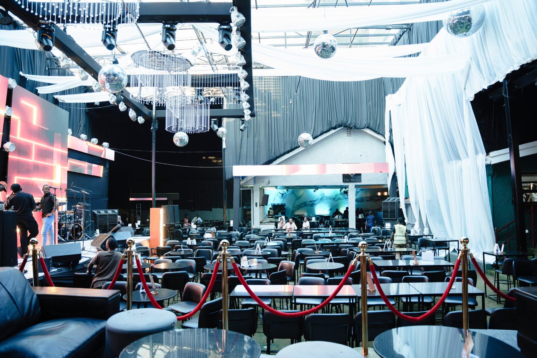 The Villa lounge set up for a big night