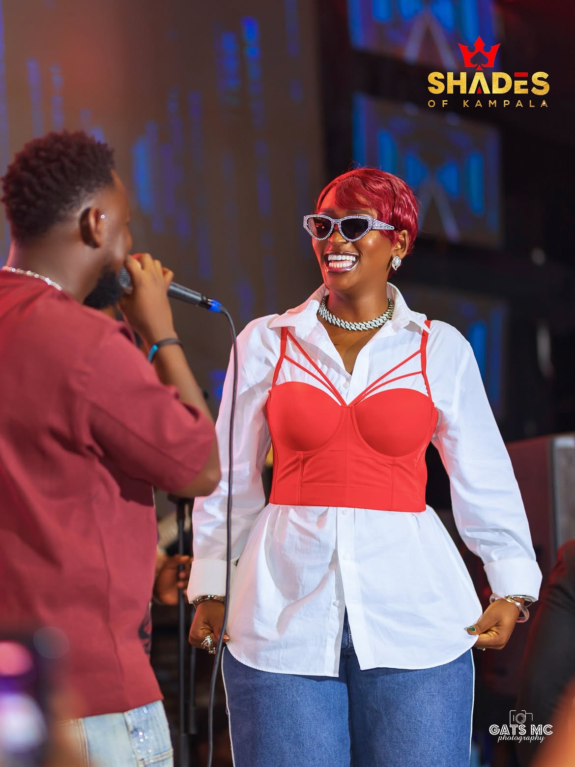 Artists performing live on stage at The Villa during Shades of Kampala