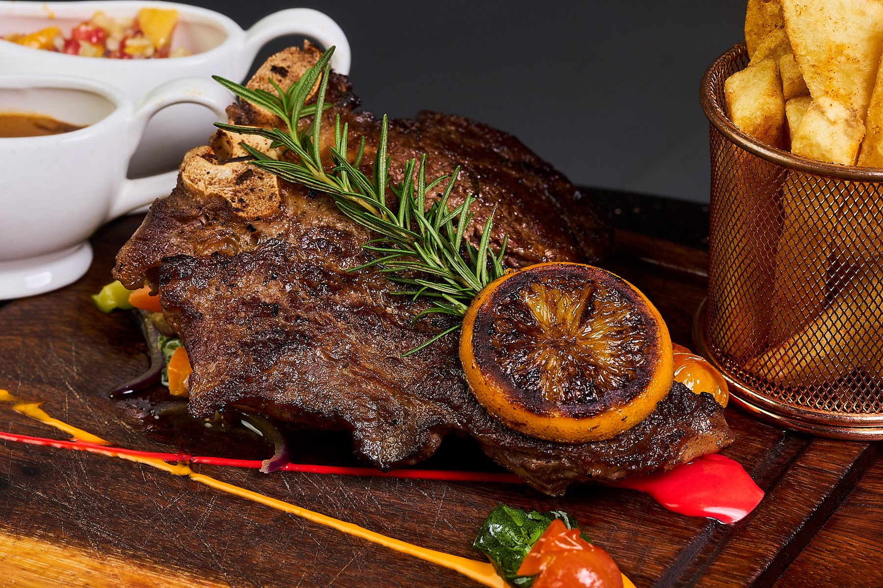 Grilled beef fillet steak with rosemary